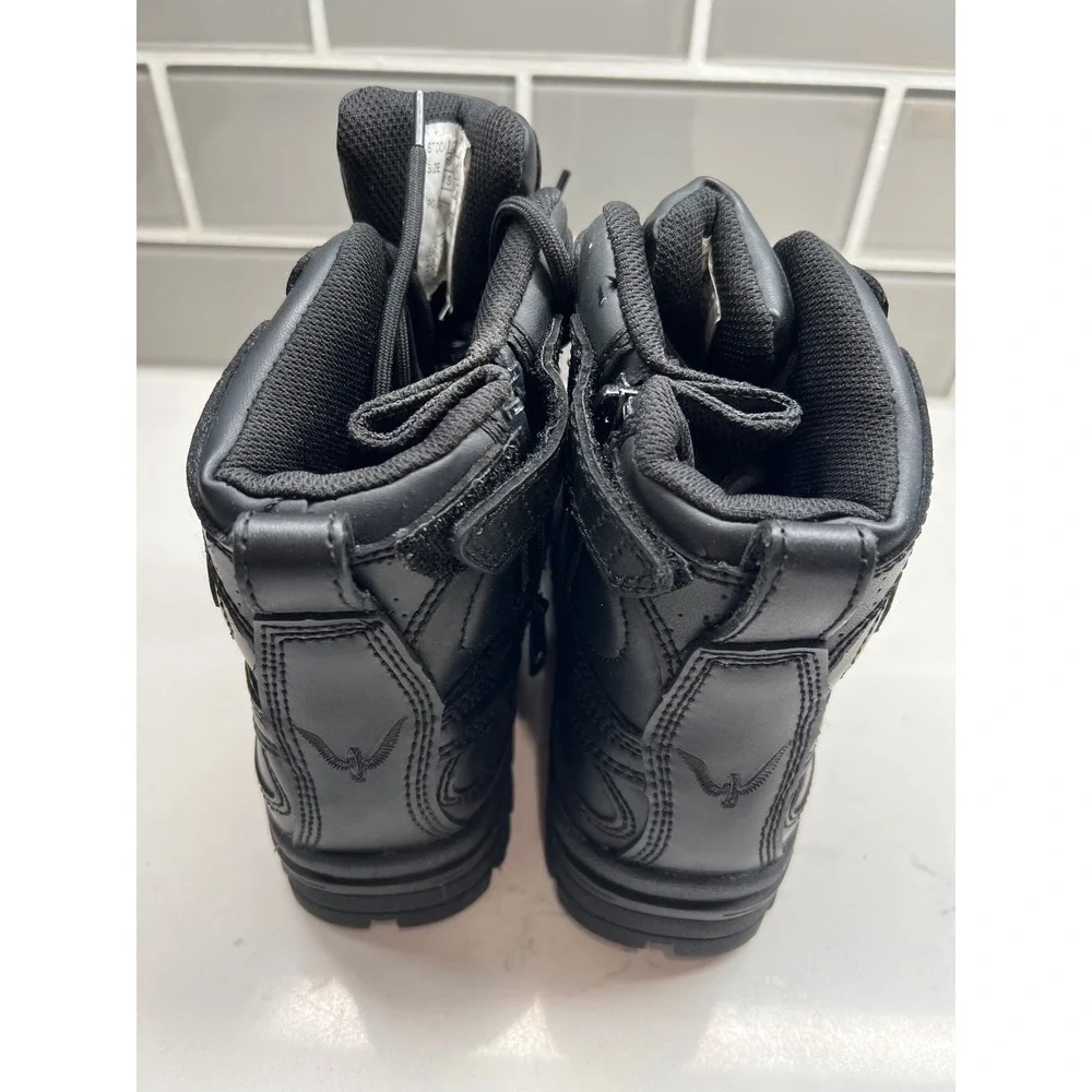 Thorogood Black Leather Waterproof Side‎ Zip Tactical Work Boots Unisex Men's 6W